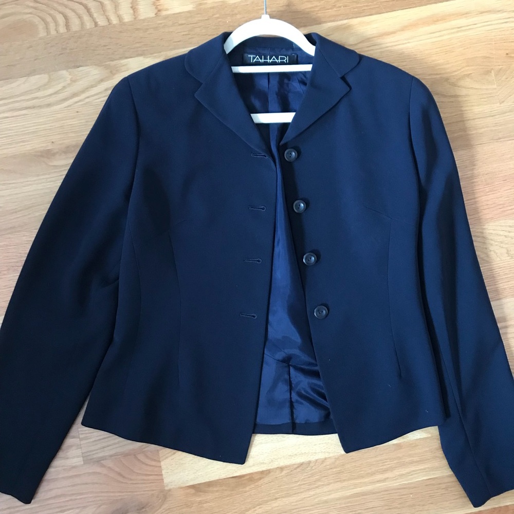 Tahari Blazer Navy Blue